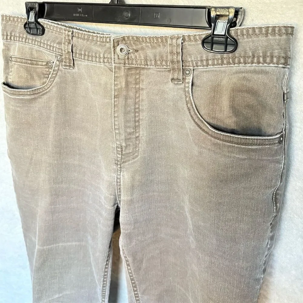 PrAna Men's Slim Fit Gray Organic Cotton Jeans 36x32 Comfortable Stretch Denim - Picture 5 of 8